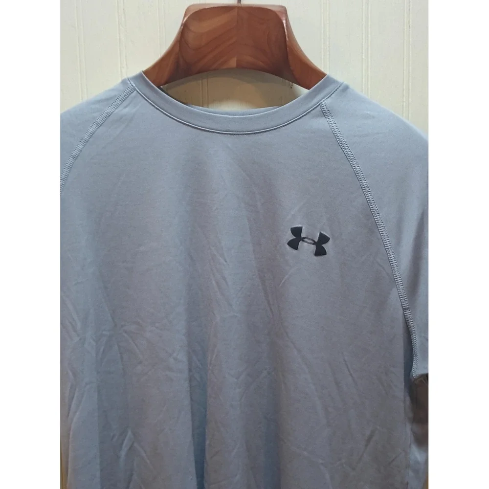 Under Armour Shirt Mens Small Gray HeatGear‎ Loose Fit Athletic Training